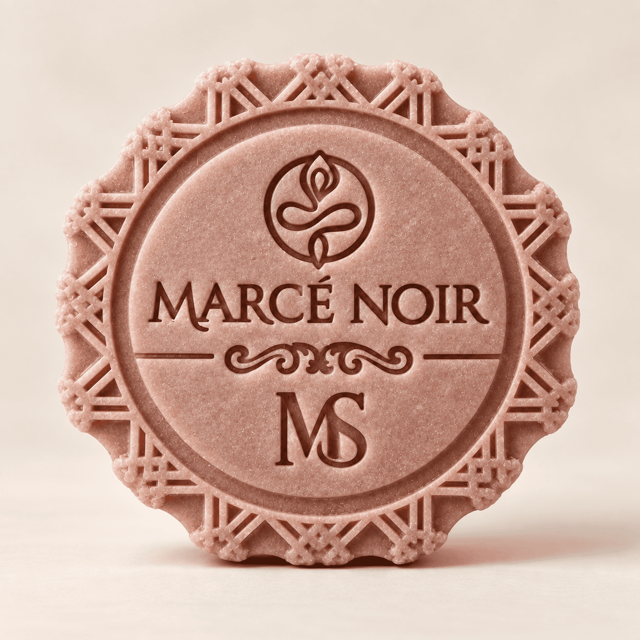 Acondicionador Sólido Marcé Noir, detalle del sello