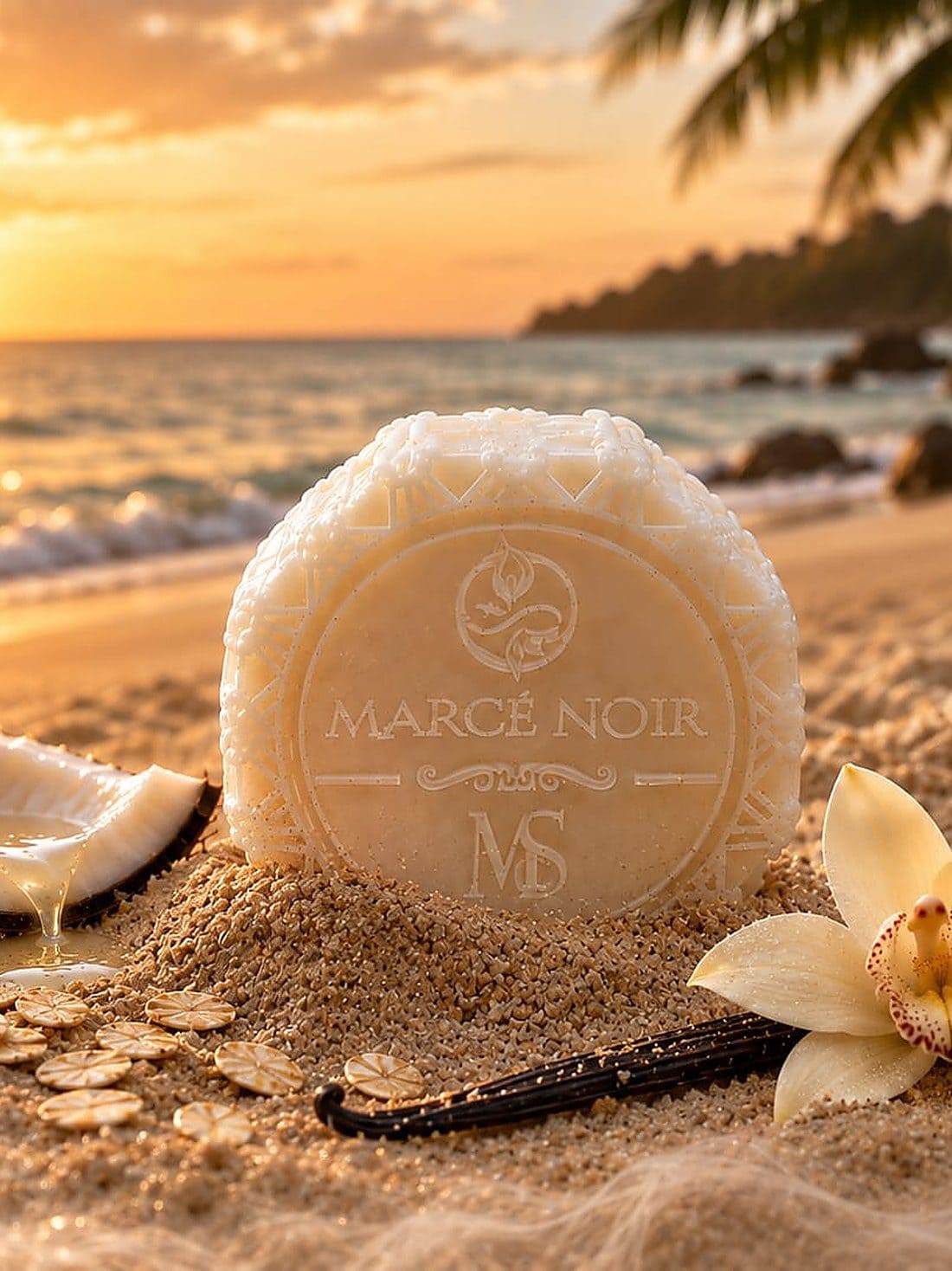 Marcé Noir moisturizing body soap with coconut, oat and vanilla