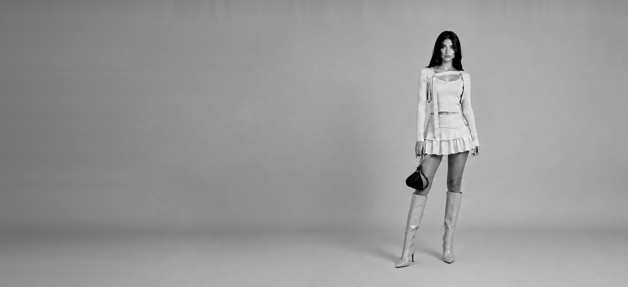 Campaña Marcé Noir en blanco y negro